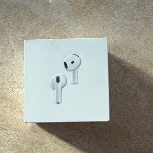 New in Box unopened Apple AirPods 4 with noise cancellation in White